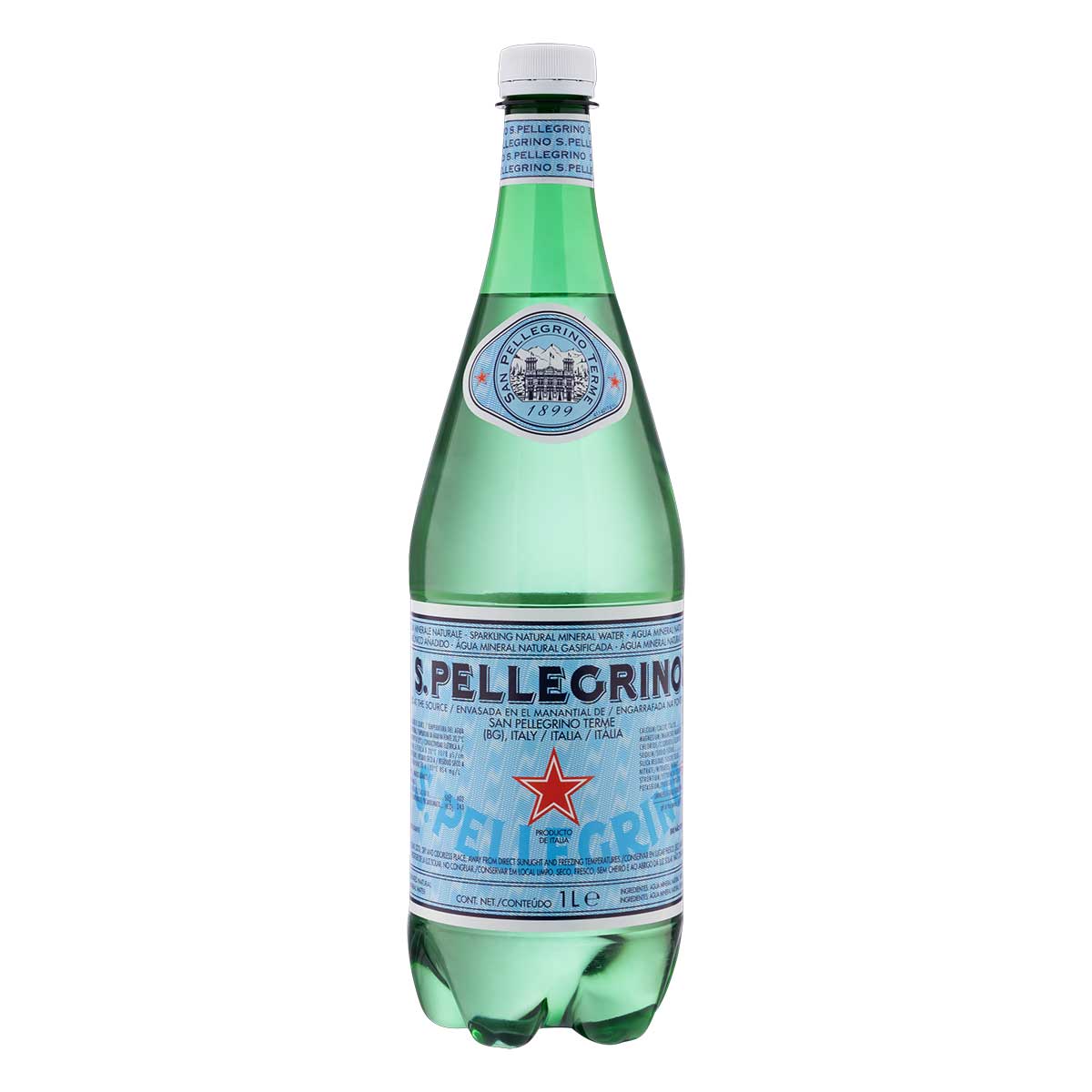 Água Mineral Natural com Gás S. Pellegrino Garrafa 1 L