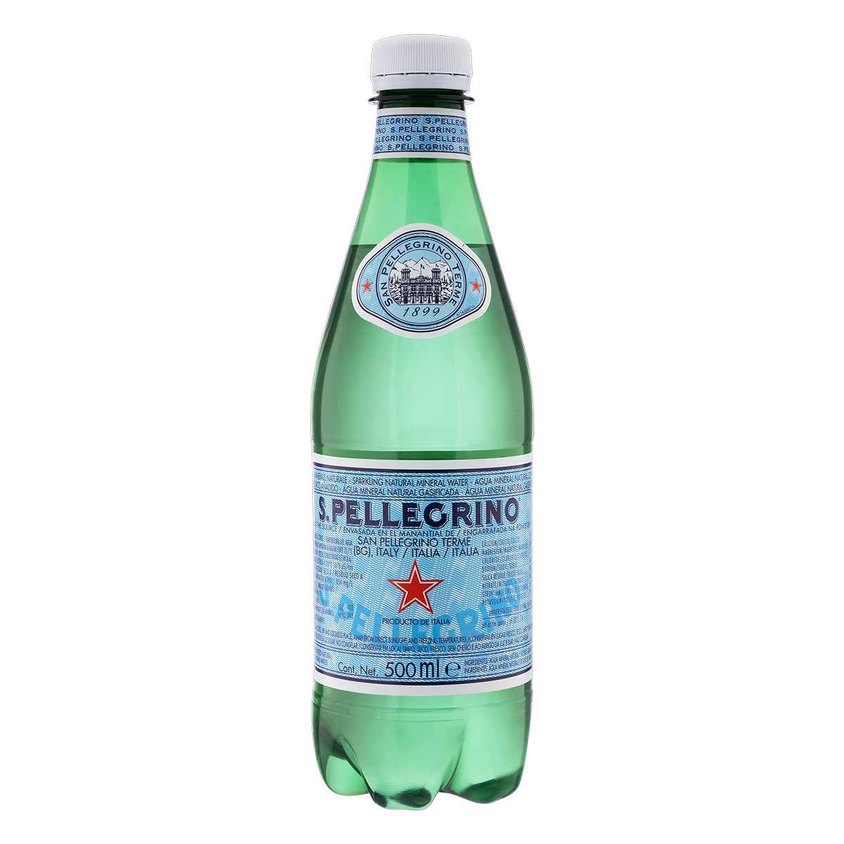 Água Mineral Natural com Gás S. Pellegrino Garrafa 500 ml