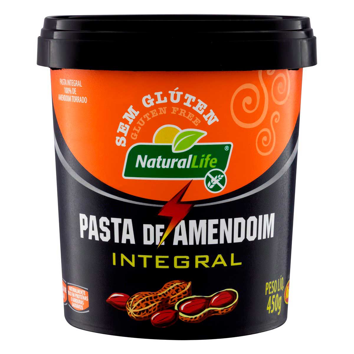 Pasta de Amendoim Integral Natural Life Pote 450 g