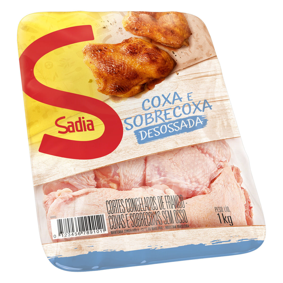 Coxa Sobrecoxa de Frango sem Osso Congelado Sadia 1 Kg