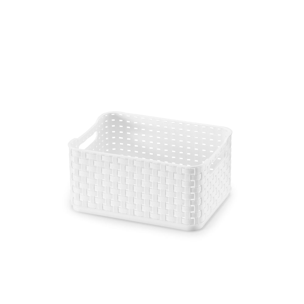 Caixa Organizadora Nº1 Rattan 520 ml Branco