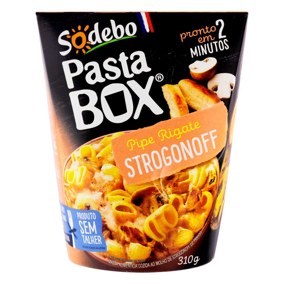 Pasta Box Pipe Rigate Strogonoff Sodebo 310 g