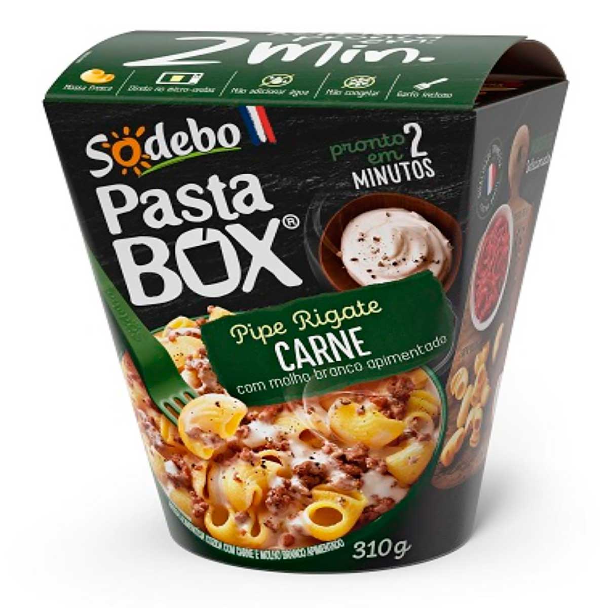 Pasta Box Pipe Rigate Carne Picante Sodebo 310 g