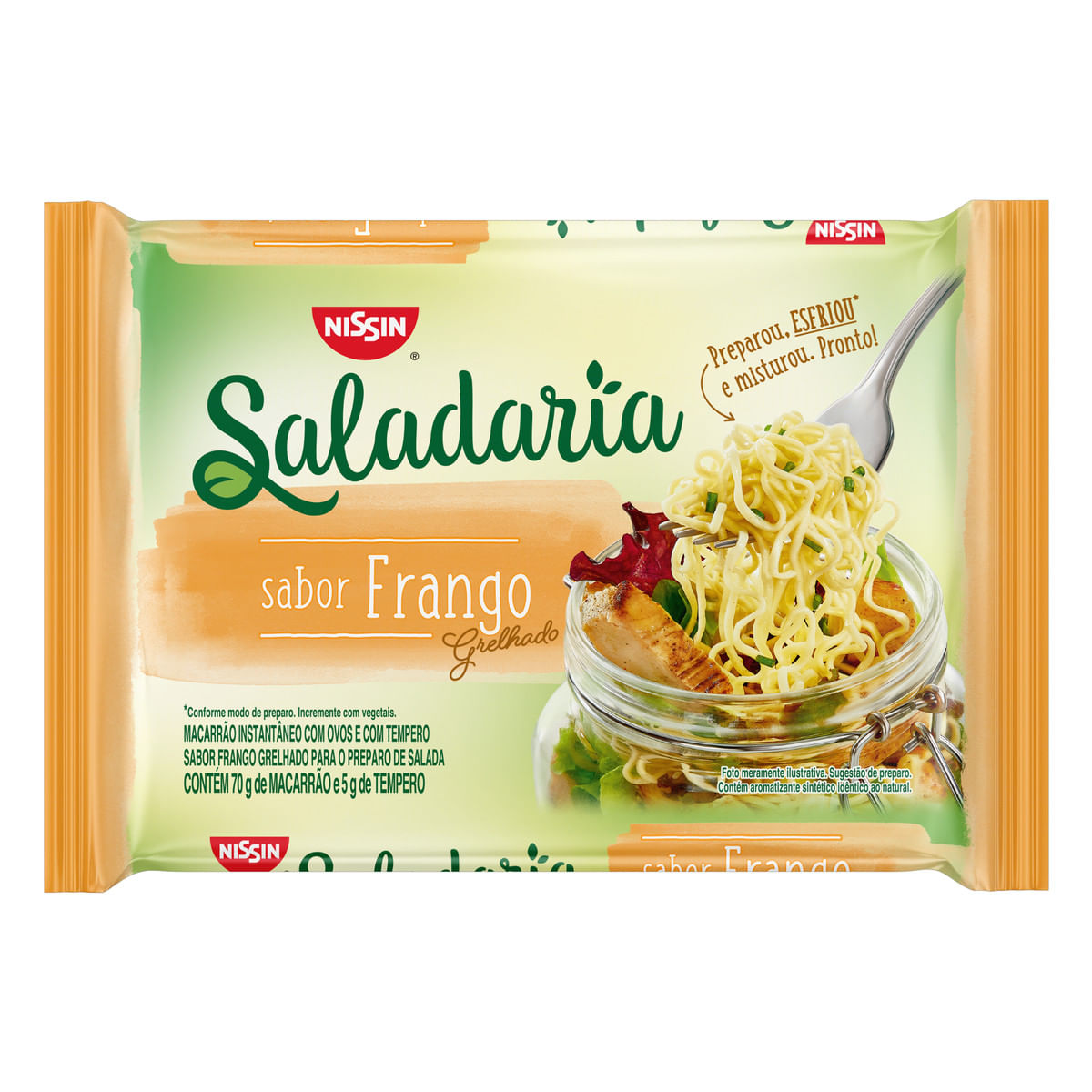 Macarrão Instantâneo Frango Grelhado Nissin Saladaria Pacote 75g