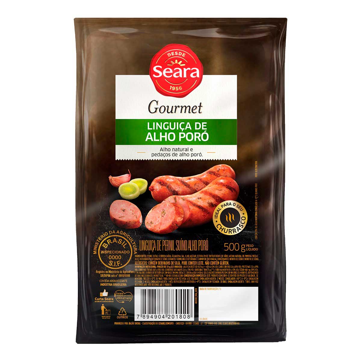 Linguiça Alho Poró Seara Gourmet 500 g