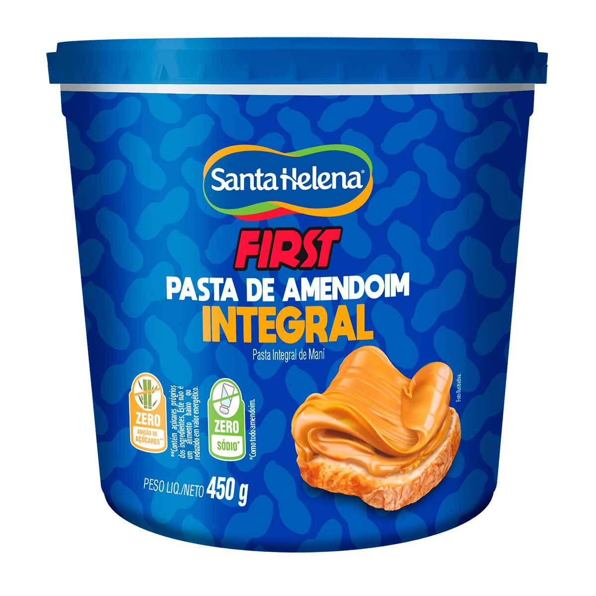 Pasta de Amendoim Integral Santa Helena 450 g