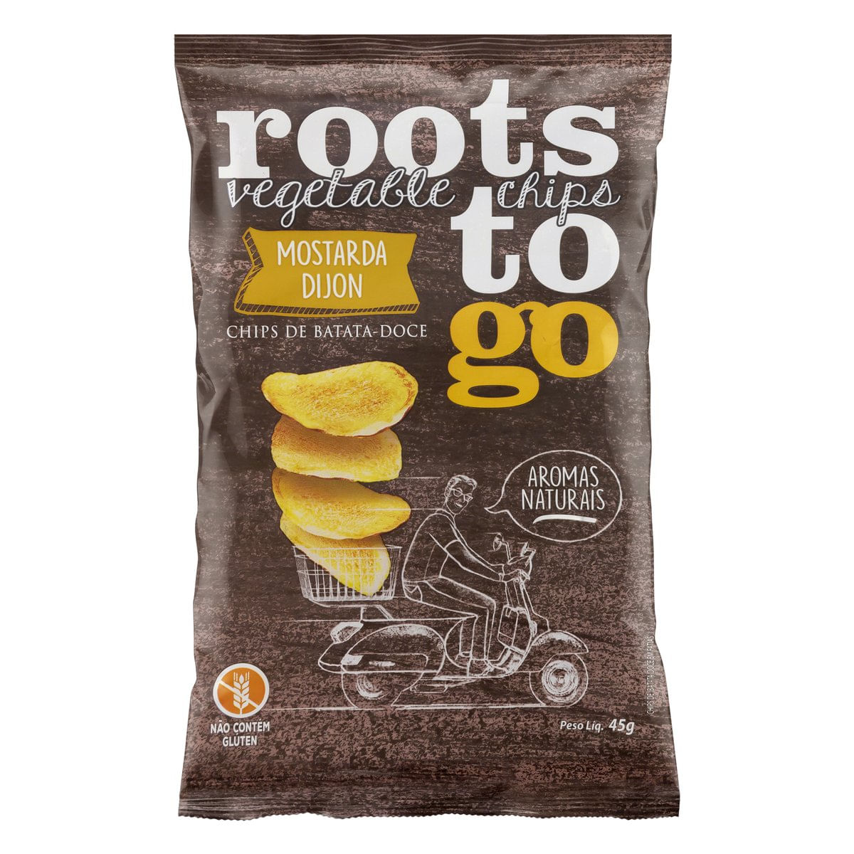 Chips Roots To Go de Batata-Doce Mostarda Dijon Pacote 45 g