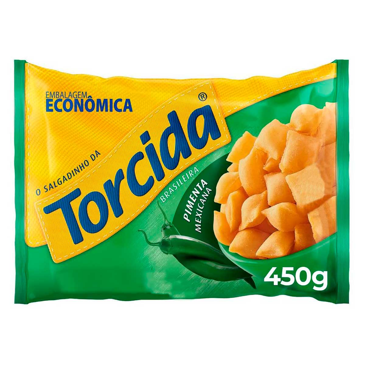 Salgadinho de Trigo Pimenta Mexicana Torcida Embalagem Econômica 450g