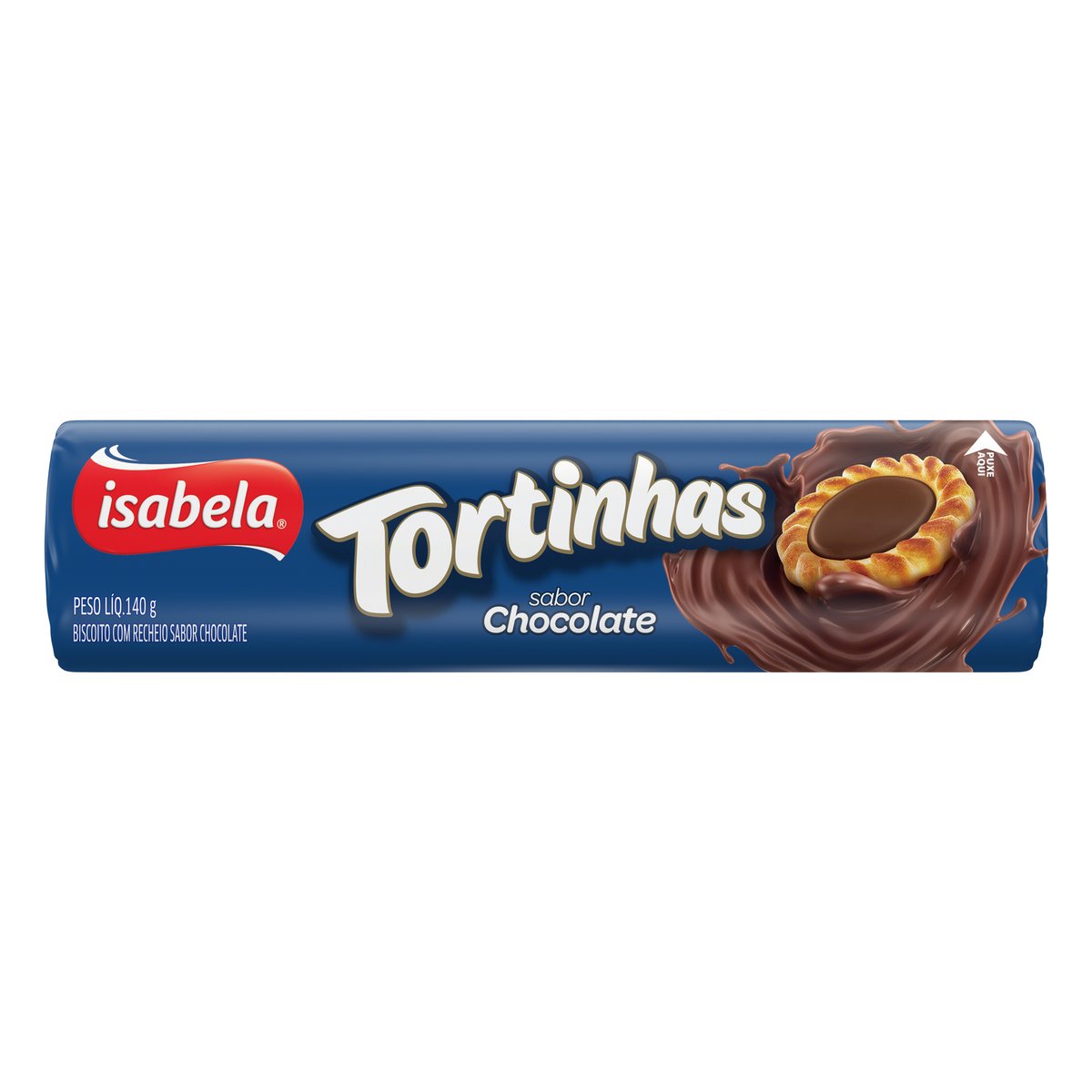 Biscoito Recheio Chocolate Isabela Tortinhas 140 g