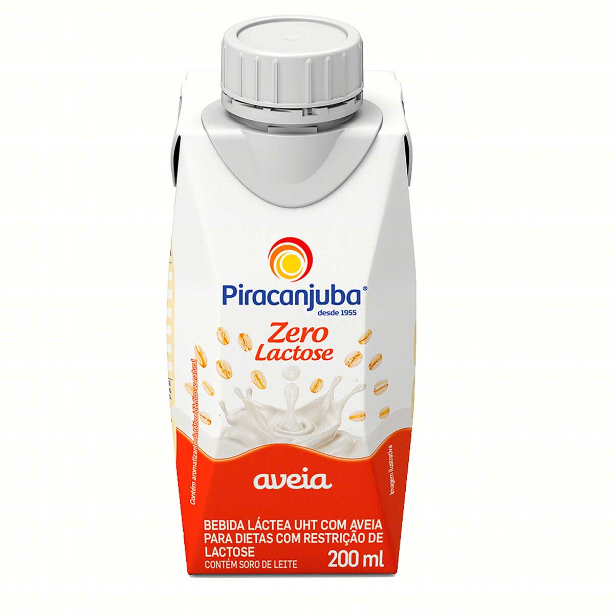 Bebida Láctea UHT Aveia Zero Lactose Piracanjuba Caixa 200ml