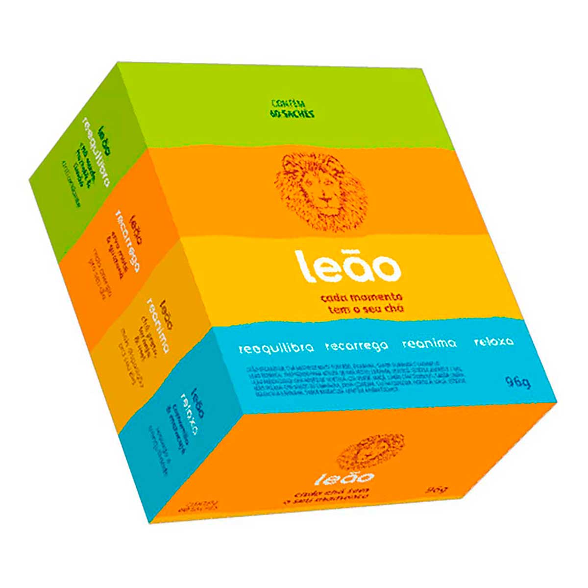 Kit Chá Funcional Leão 105 g com 60 Unidades