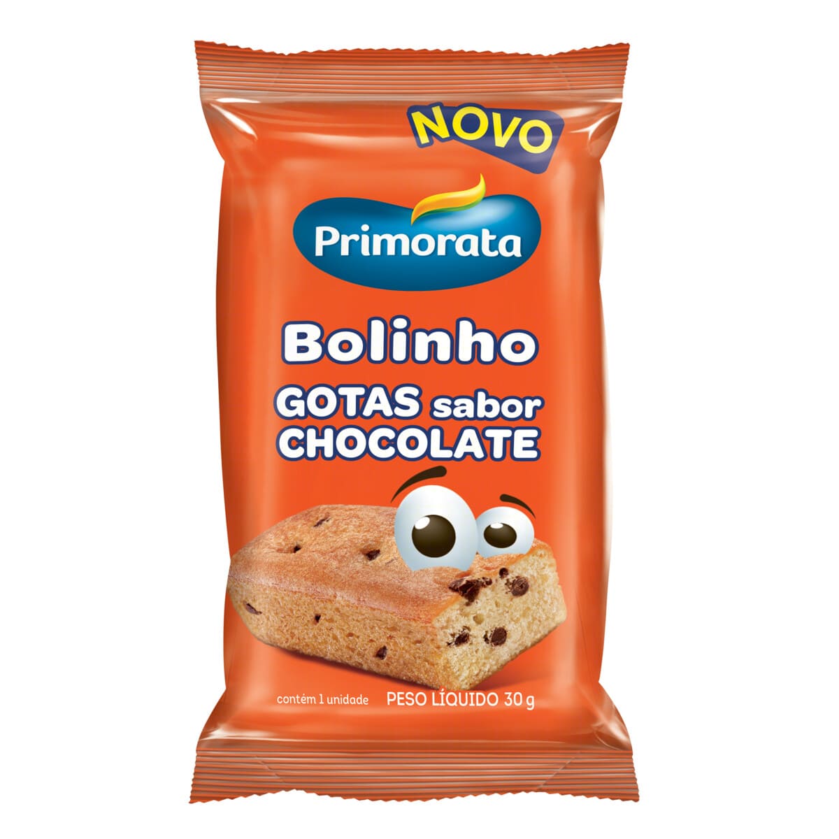 Bolinho Gotas de Chocolate Primorata Pacote 30 g