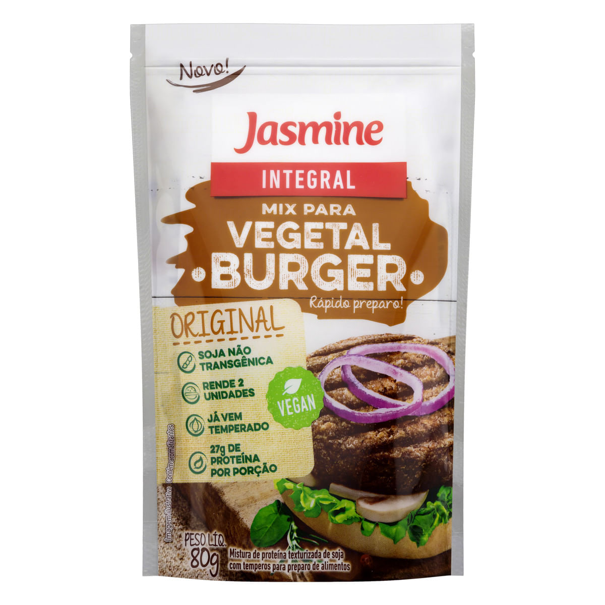 Mix para Vegetal Burger Integral Original Jasmine Sachê 80 g