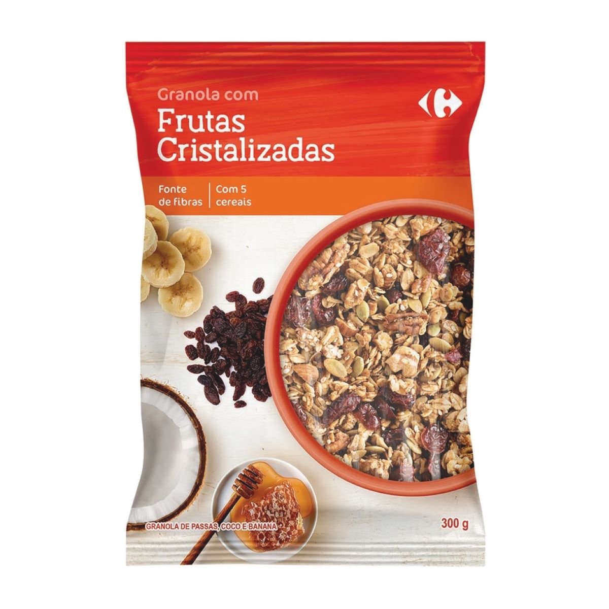 Granola com Frutas Cristalizadas Carrefour 300 g