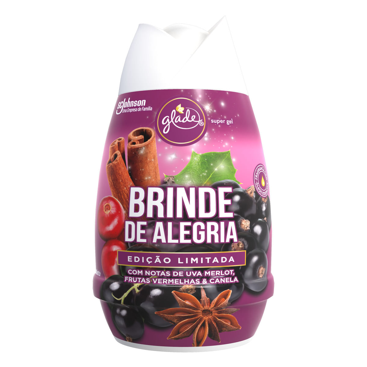 Odorizador de Ambiente Brinde de Alegria Glade Super Gel Frasco 170 g