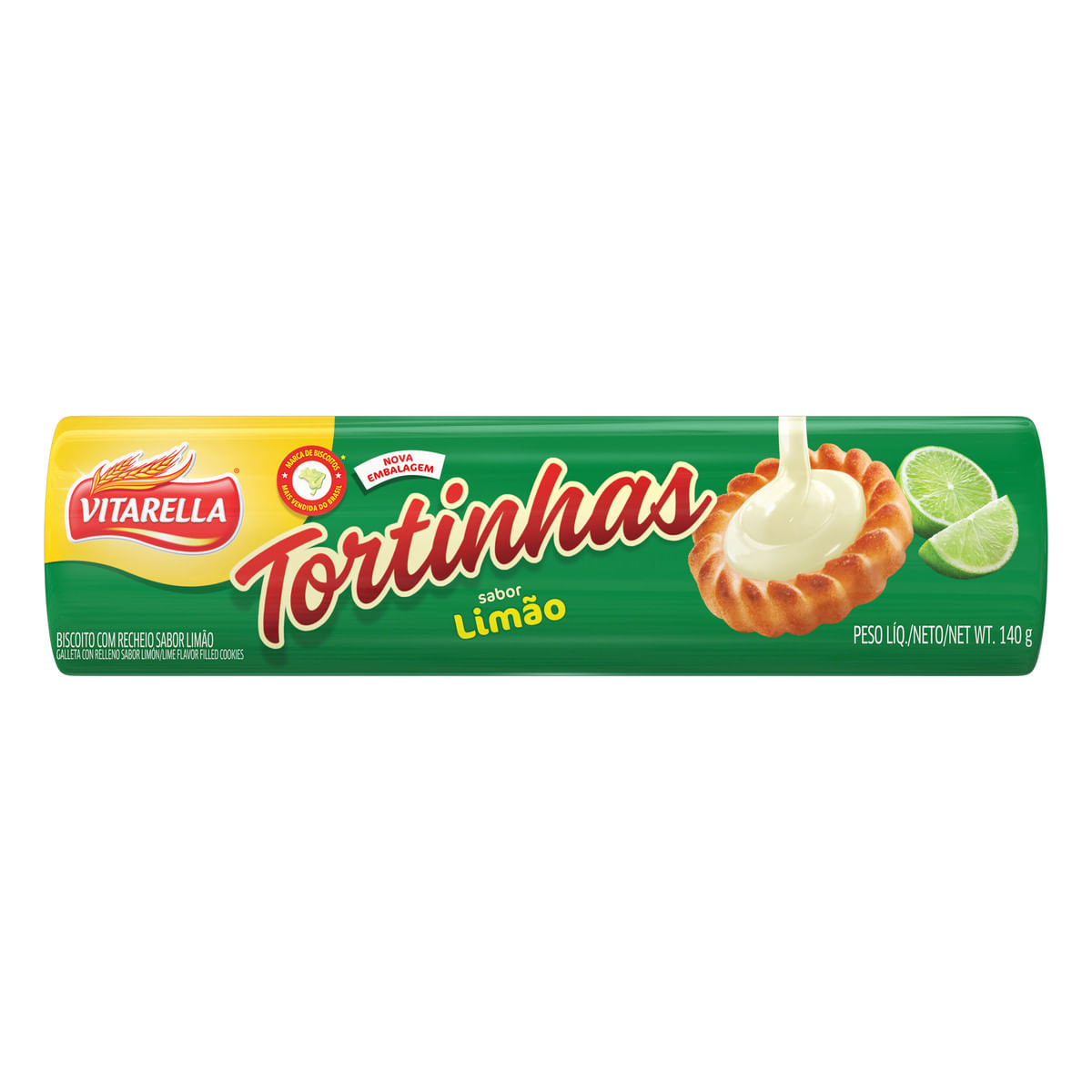 Biscoito Recheio Limão Vitarella Tortinhas 140 g