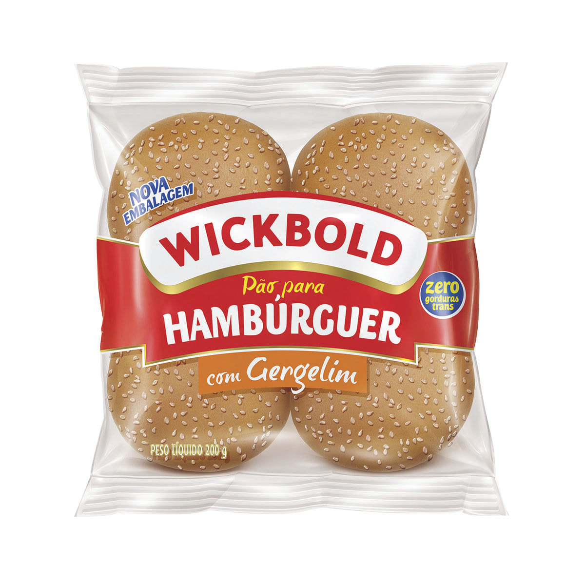 Pão de Hambúrguer com Gergelim Wickbold 200g