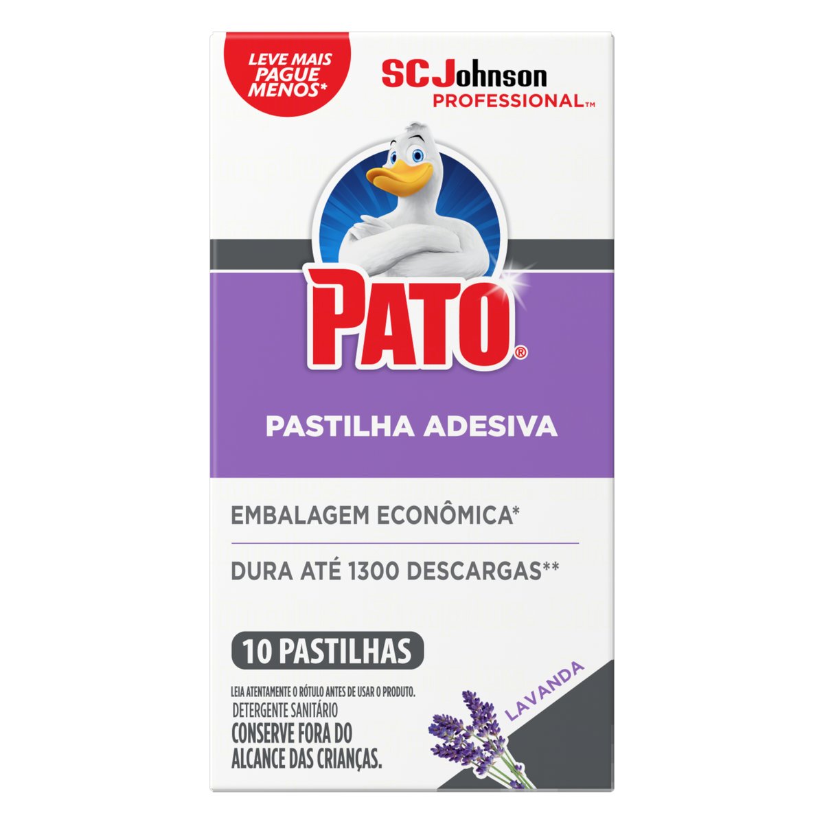 Detergente Sanitário Pastilha Lavanda Pato 10 Unidades