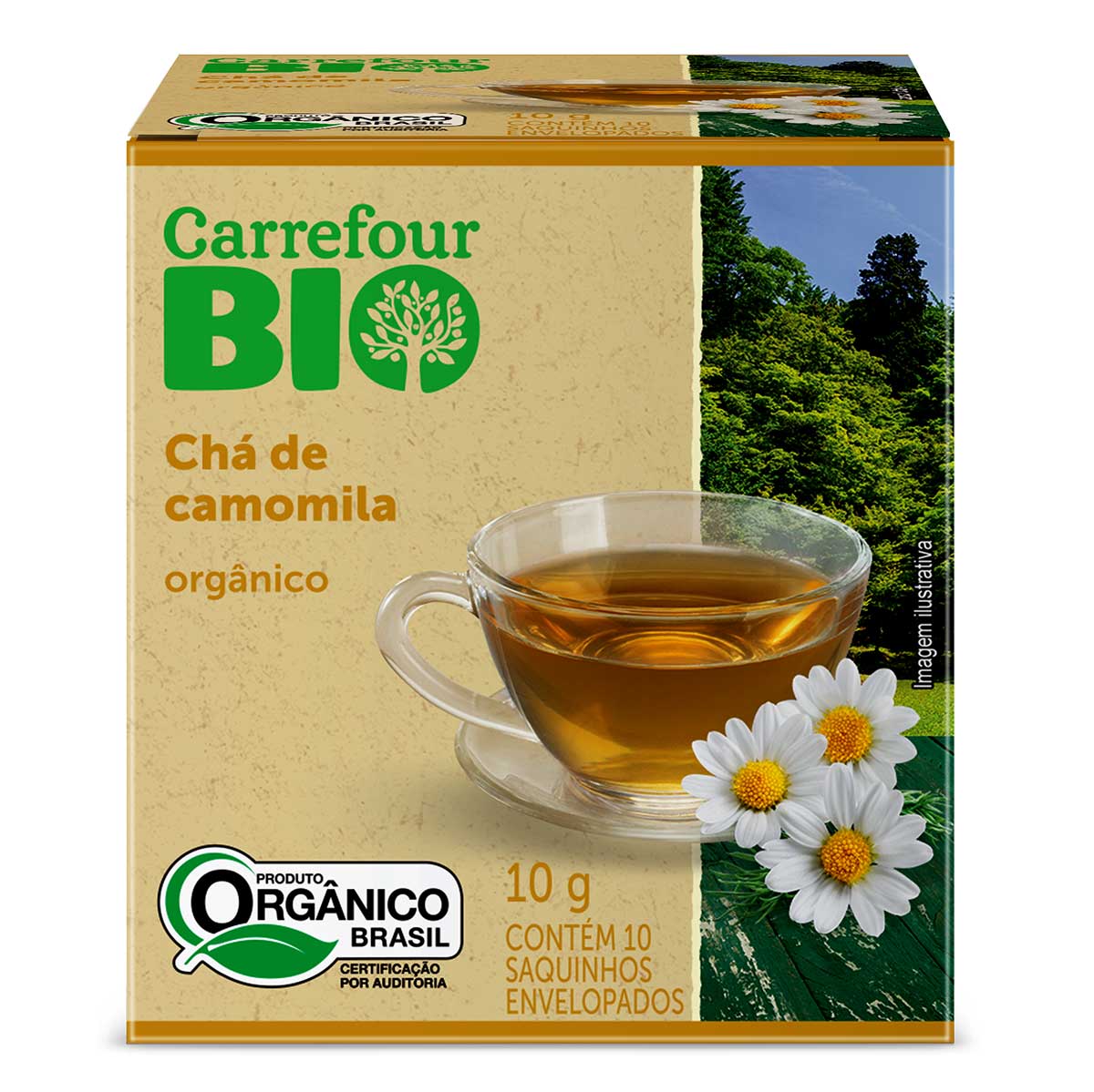 Chá Orgânico Camomila Carrefour Bio 10 Sachês