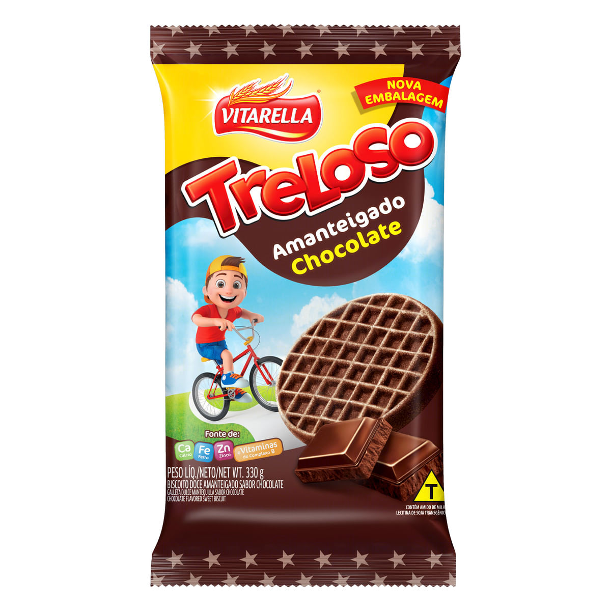 Biscoito Amanteigado Chocolate Vitarella Treloso 330 g