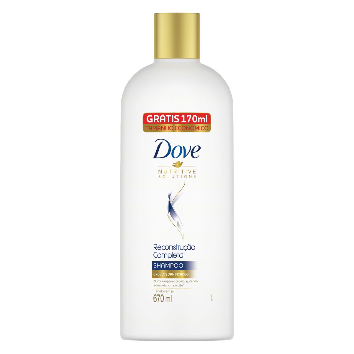 Shampoo Dove Nutritive Solutions Reconstrução Completa 670 ml Grátis 17 0ml Tamanho Econômico