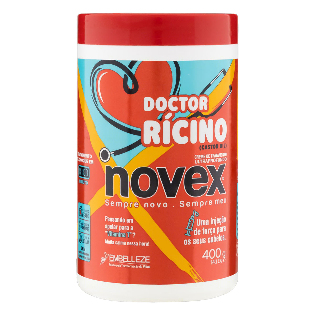 Creme de Tratamento Ultraprofundo Novex Doctor Rícino 400 g