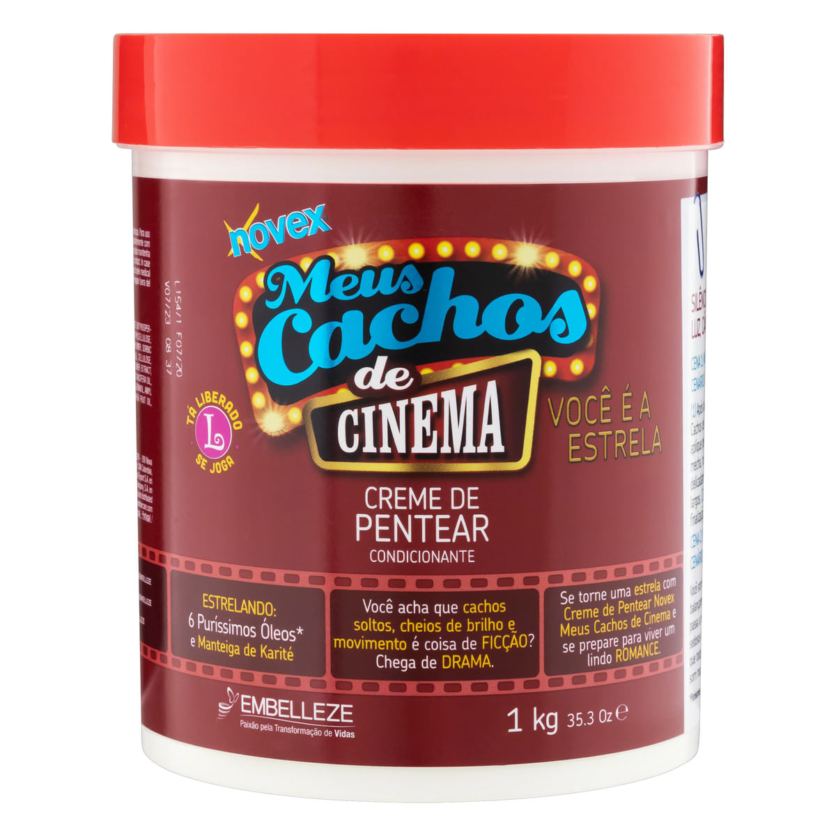 Creme para Pentear Novex Meus Cachos de Cinema Pote 1 kg