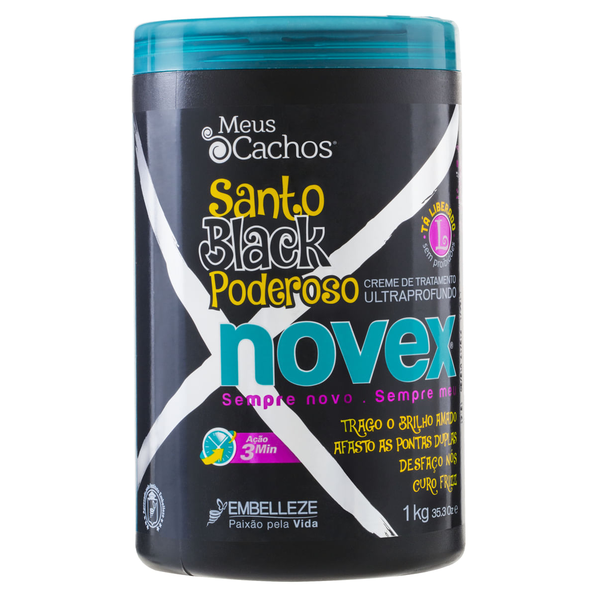 Creme de Tratamento Ultraprofundo Novex Meus Cachos Santo Black Poderoso 1 kg