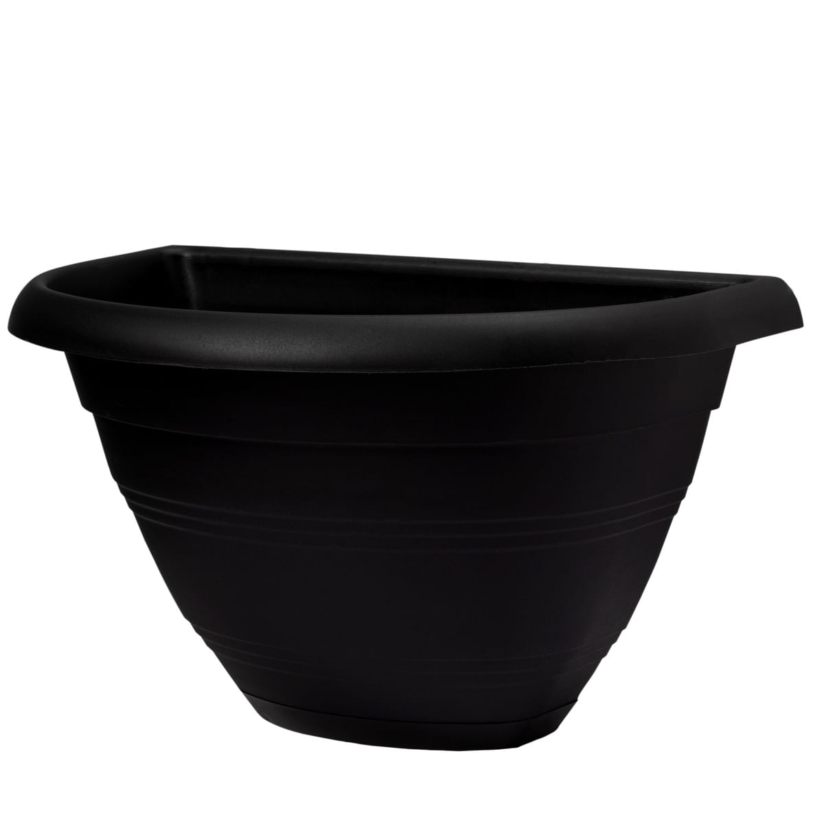 Vaso Parede com Prato Porto West Garden 30 cm Preto