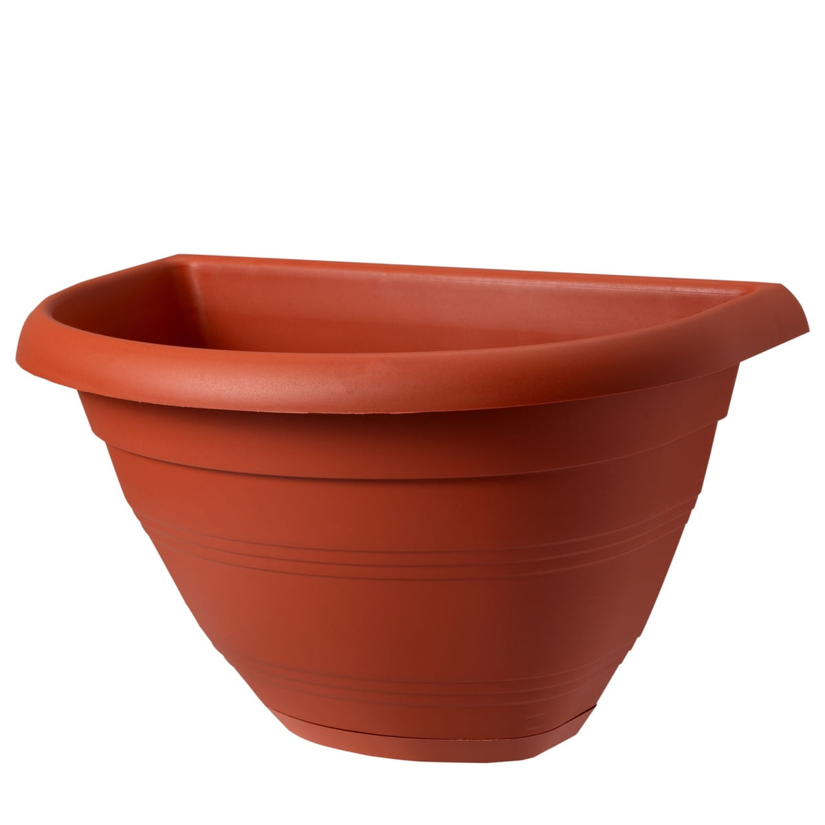 Vaso Parede com Prato Porto West Garden 30 cm Terracota