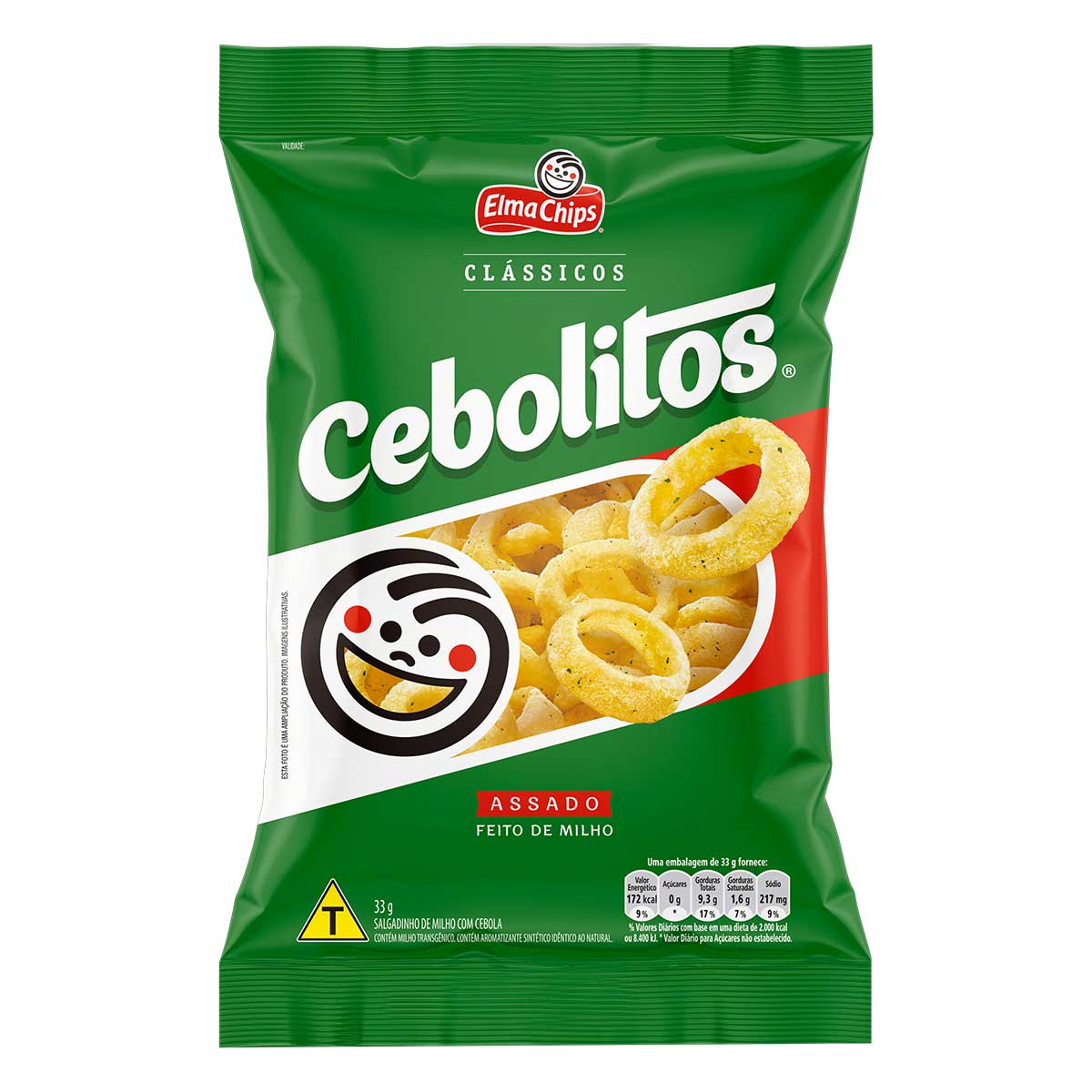 Salgadinho de Milho Elma Chips Cebolitos Clássicos Pacote 33 g