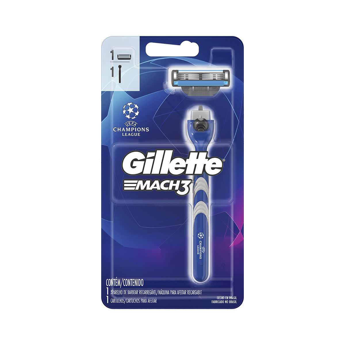 Aparelho de Barbear Recarregável Gillette Mach 3 UEFA Champions