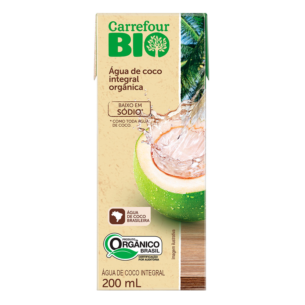 Água de Coco Orgânica Carrefour Bio 200ml