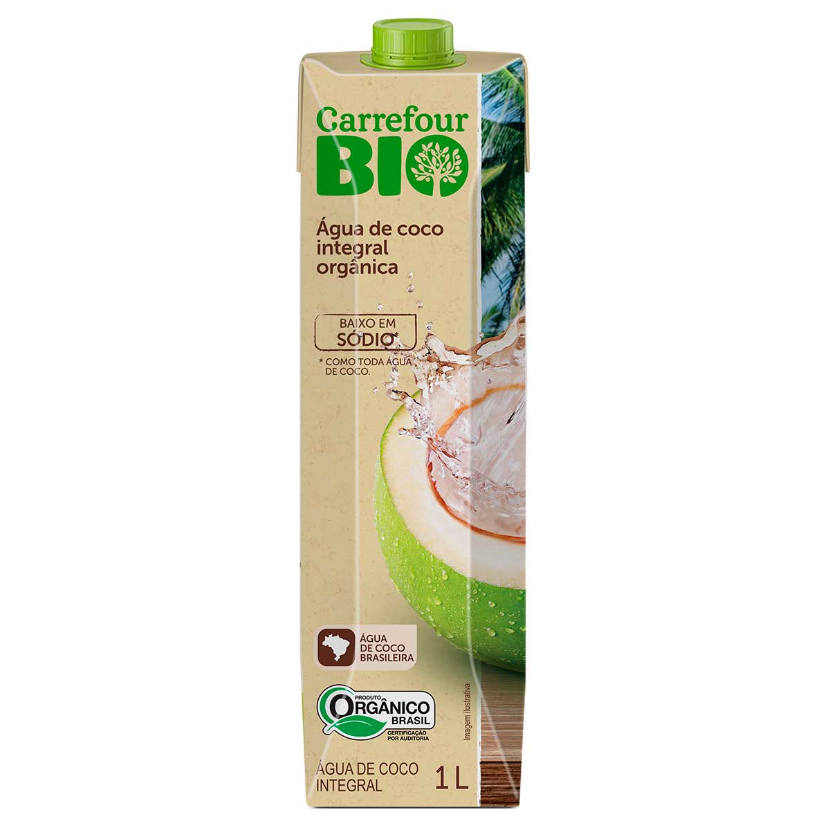 Água de Coco Orgânica Carrefour Bio 1 Litro