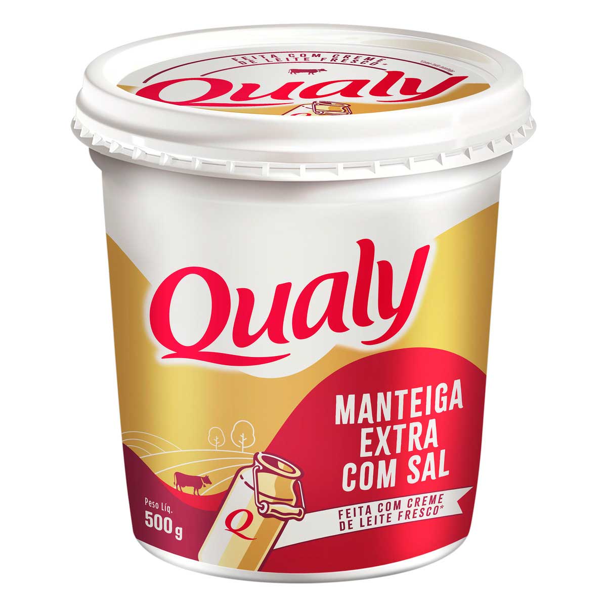 Manteiga Extra com Sal Qualy Pote 500g