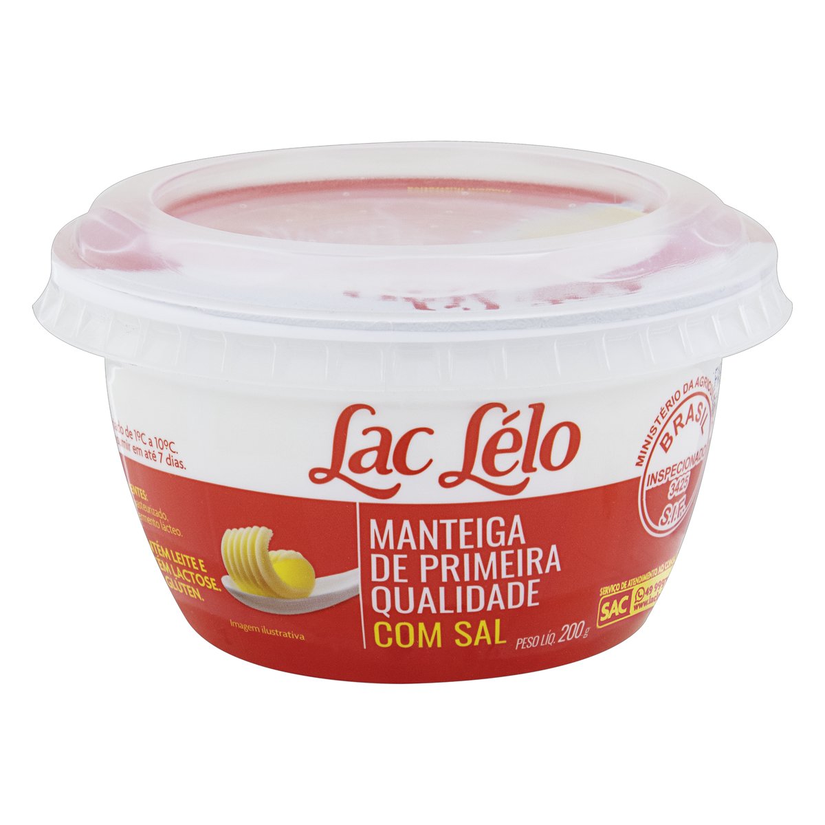 Manteiga com Sal Lac Lélo Pote 200 g