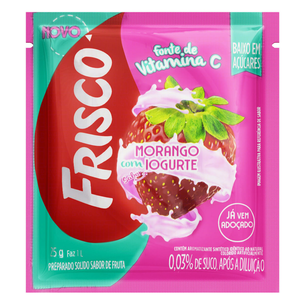 Refresco Morango com Iogurte Frisco 25g