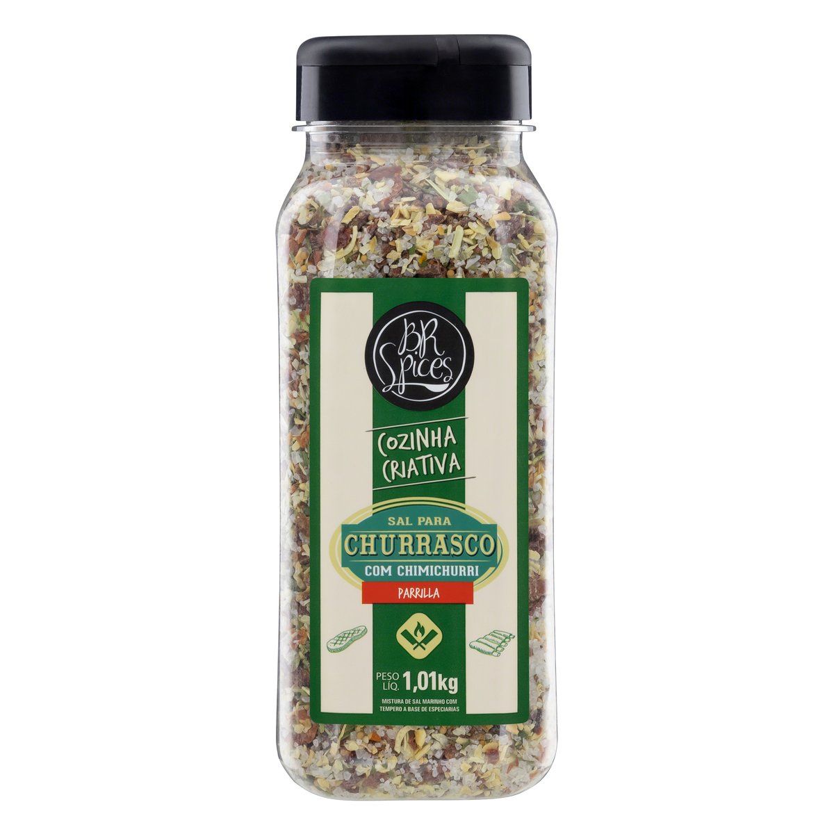 Sal de Parrilla com Chimichurri para Churrasco BR Spices Frasco 1,01 kg