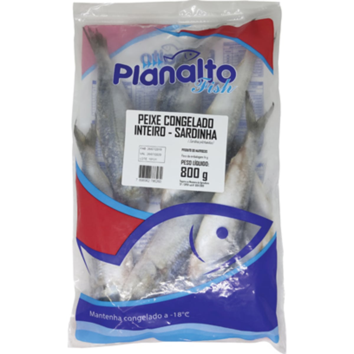 Peixe Sardinha Planalto Fish Congelado 800 g