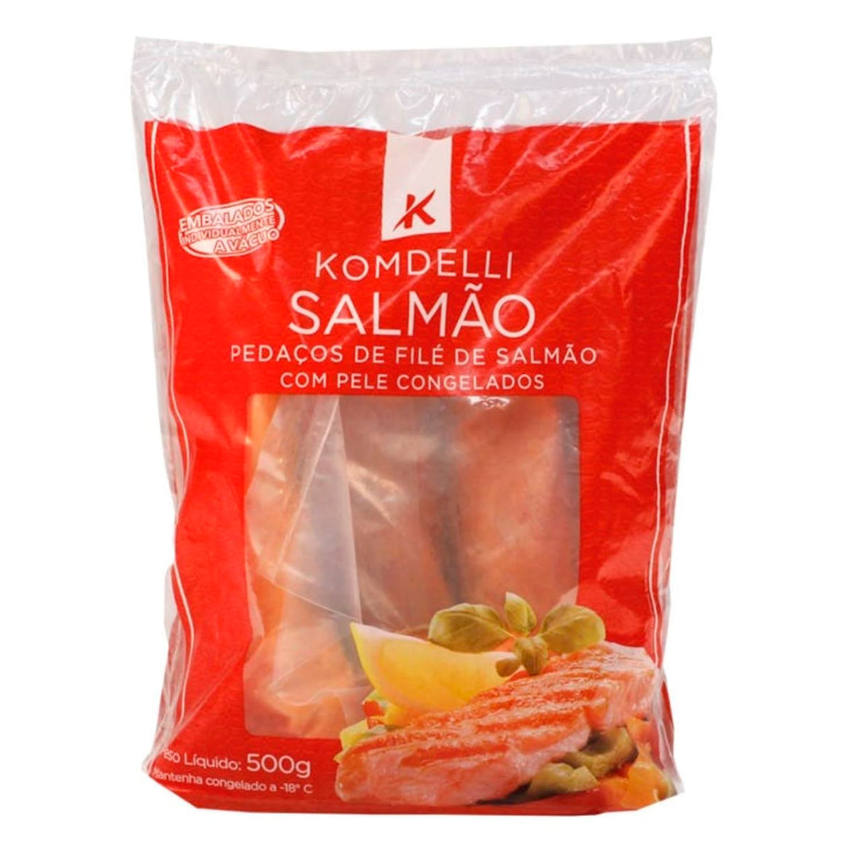 Pedaços de Salmão Congelado Komdelli 500 g