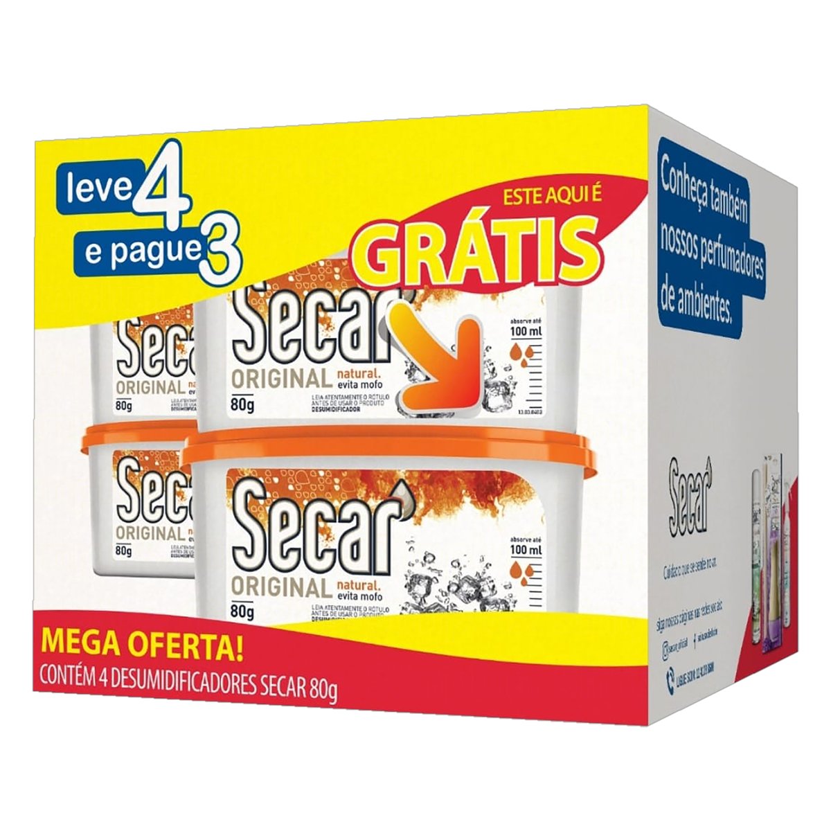 Pack Evita Mofo Natural Secar Pote 80 g Cada Leve 4 Pague 3 Unidades