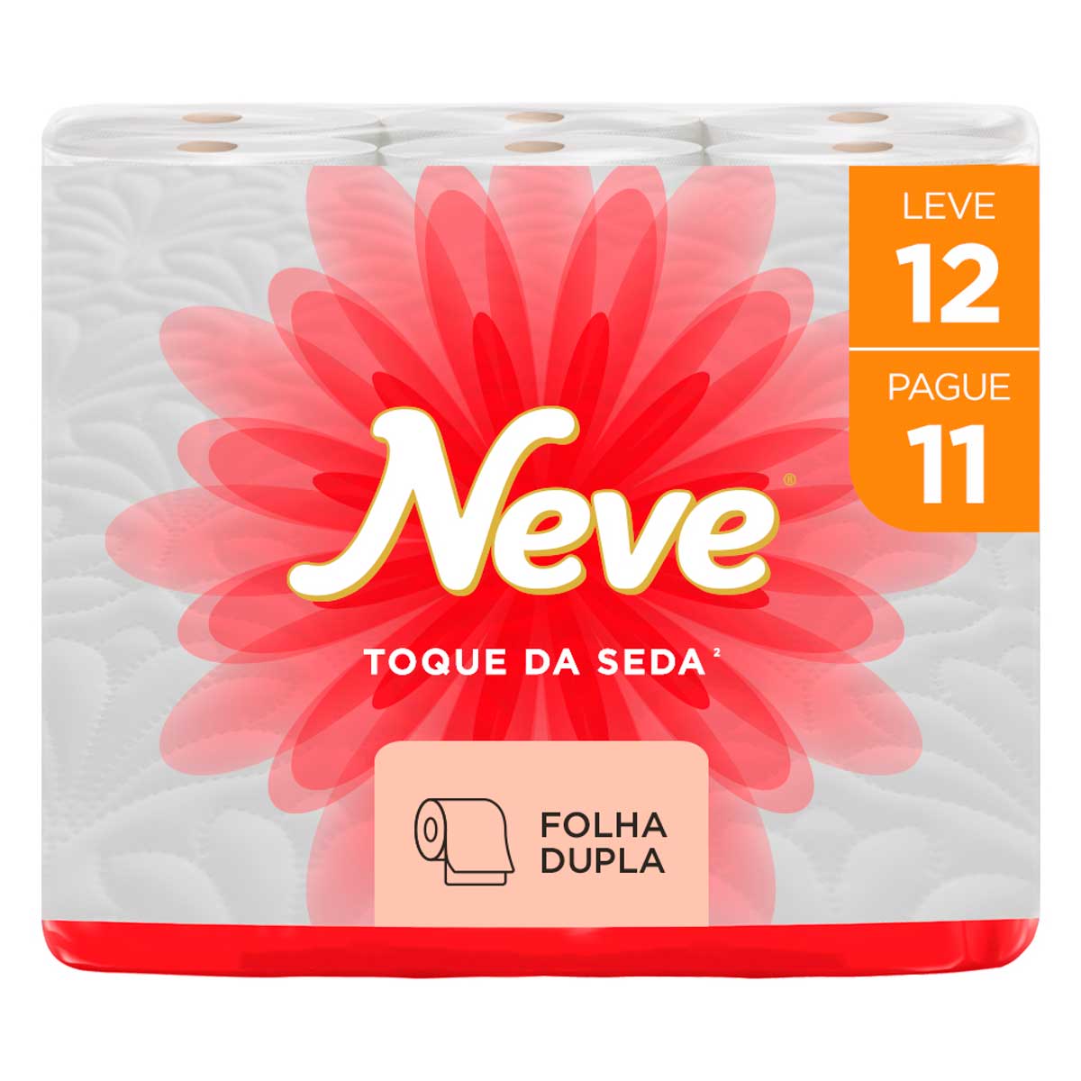 Papel Higiênico Neve Toque de Seda Leve 12 Pague 11 - 12 Rolos