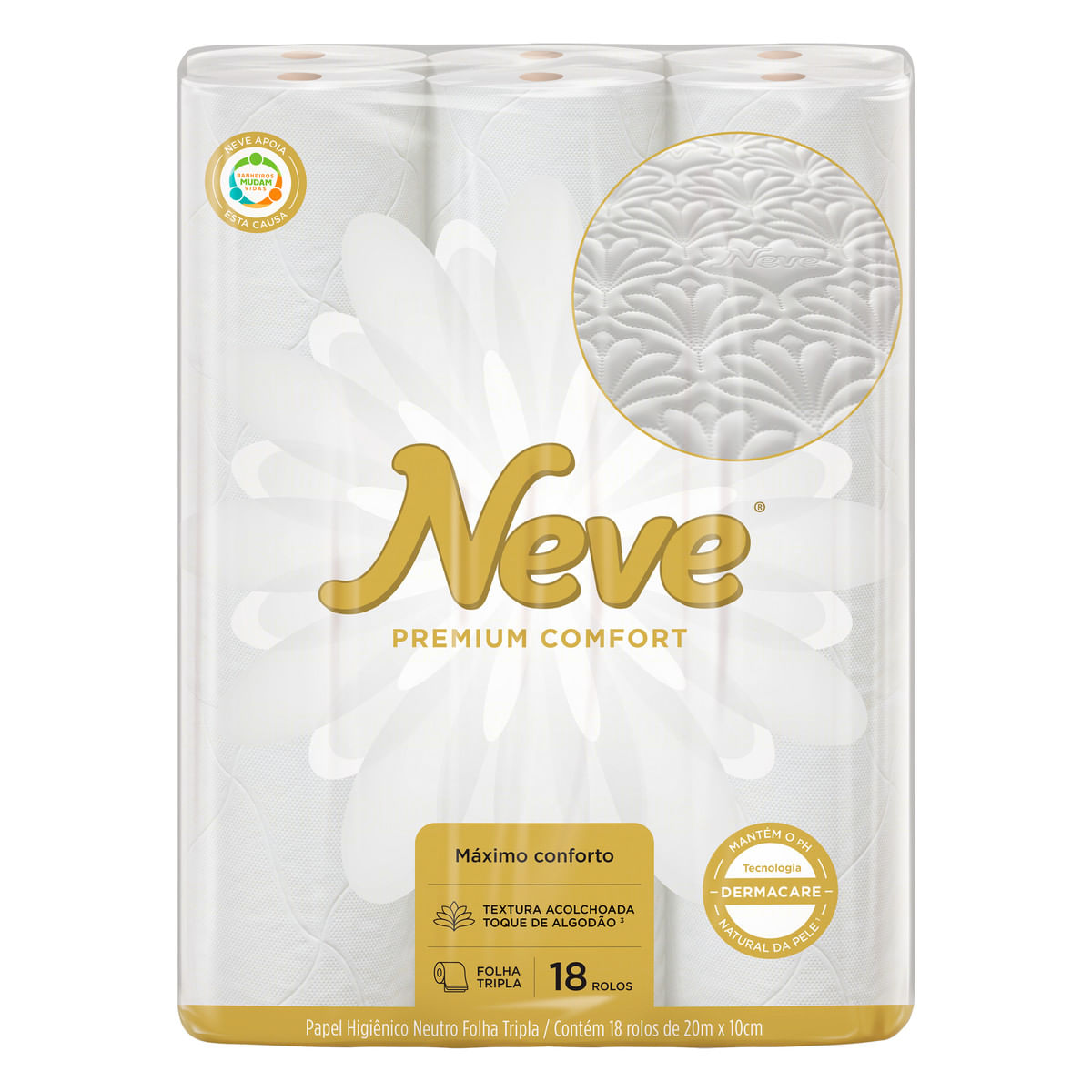 Papel Higiênico Neve Premium Comfort - 18 Rolos