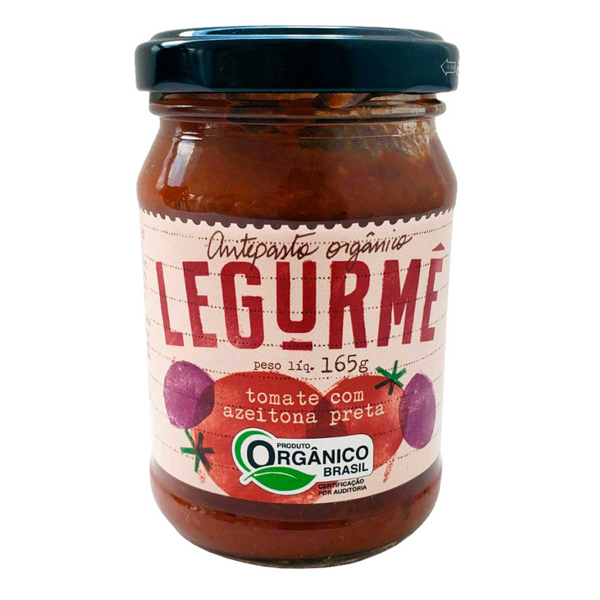 Antepasto Orgânico Tomate Azeitona Preta Legurmê  165 g