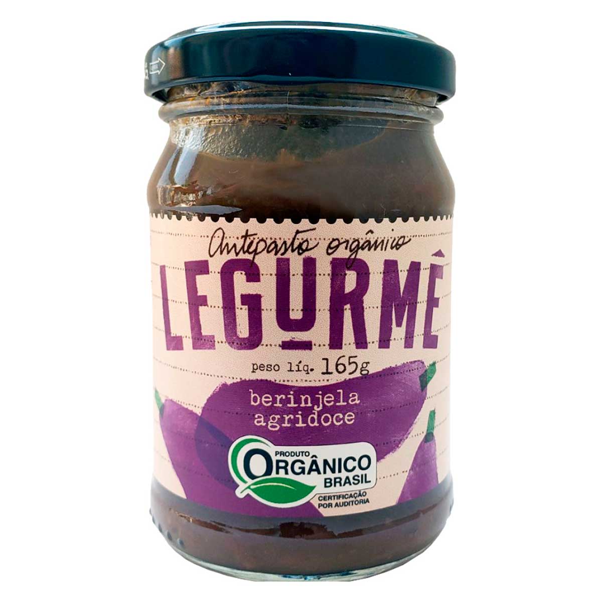 Antepasto Orgânico Berinjela Agridoce Legurmê 165 g