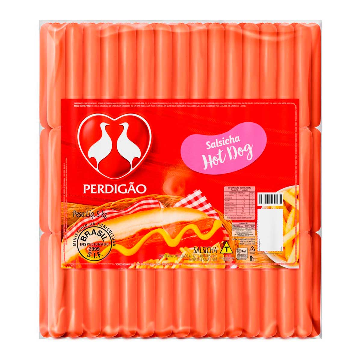 Salsicha Hot Dog Perdigão 1,8 Kg