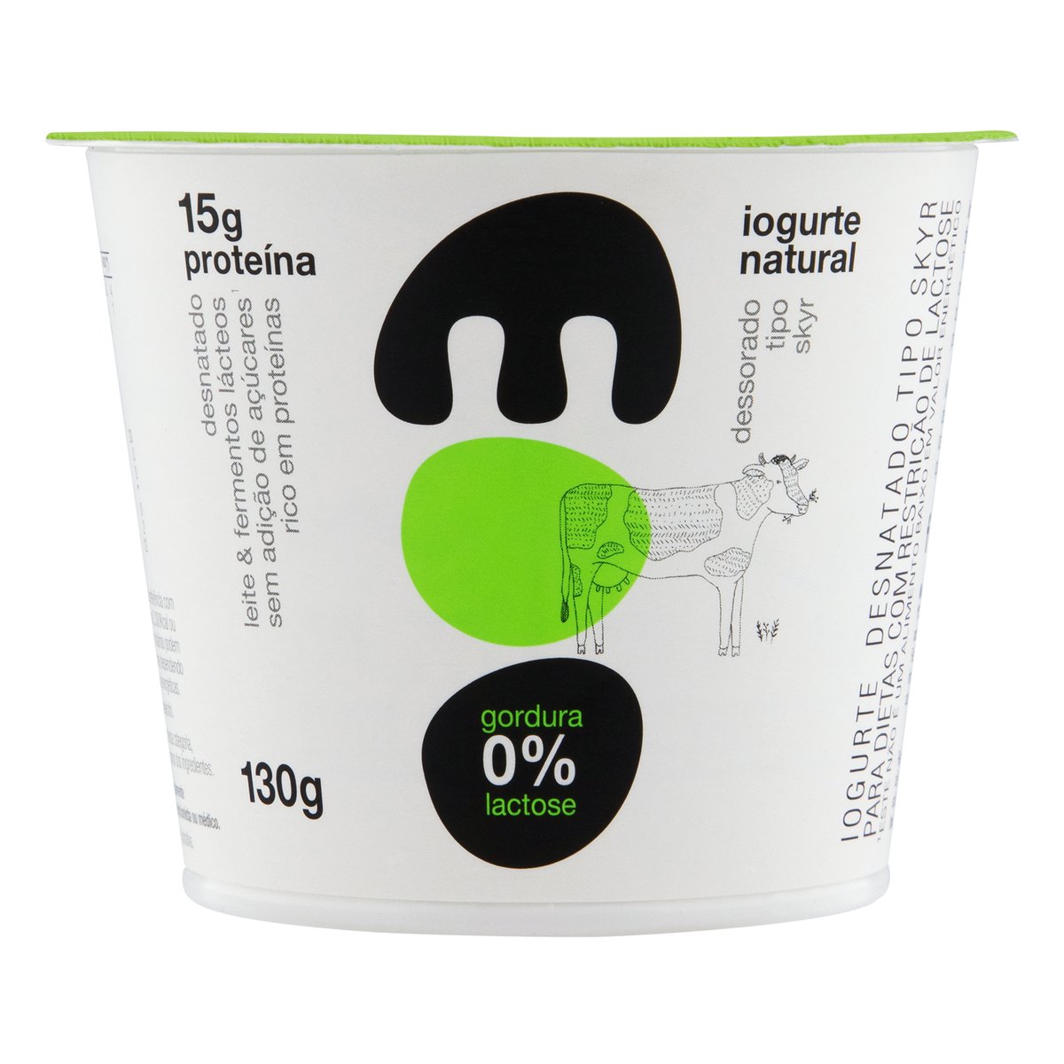 Iogurte Desnatado Skyr Natural Zero Lactose Moo Pote 130 g