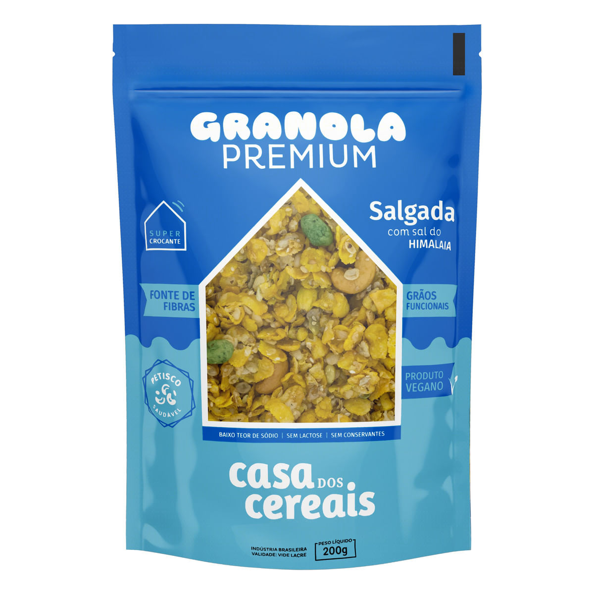 Granola Salgada com Sal do Himalaia Casa dos Cereais Premium 200 g