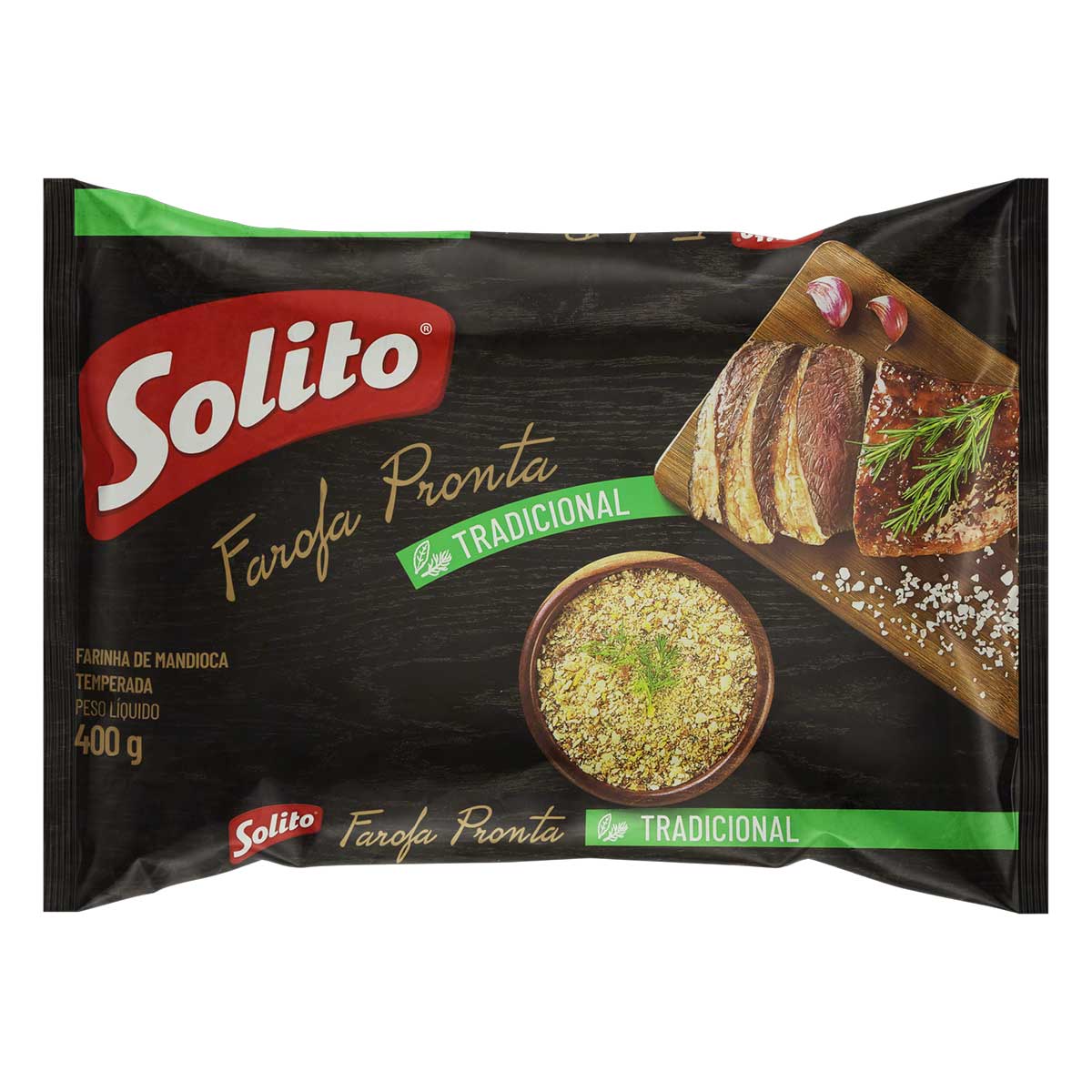 Farofa de Mandioca Tradicional Solito Pacote 400 g