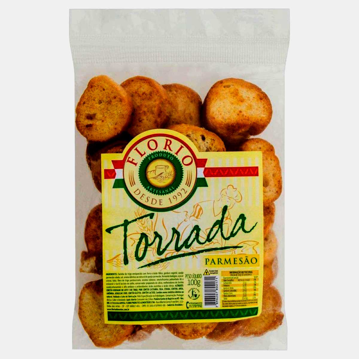 Torrada Parmesão Florio 100 g